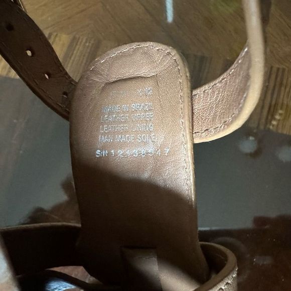 Tory Burch Leather Wedge Strappy Slingback Sandals Cork - Picture 6 of 9